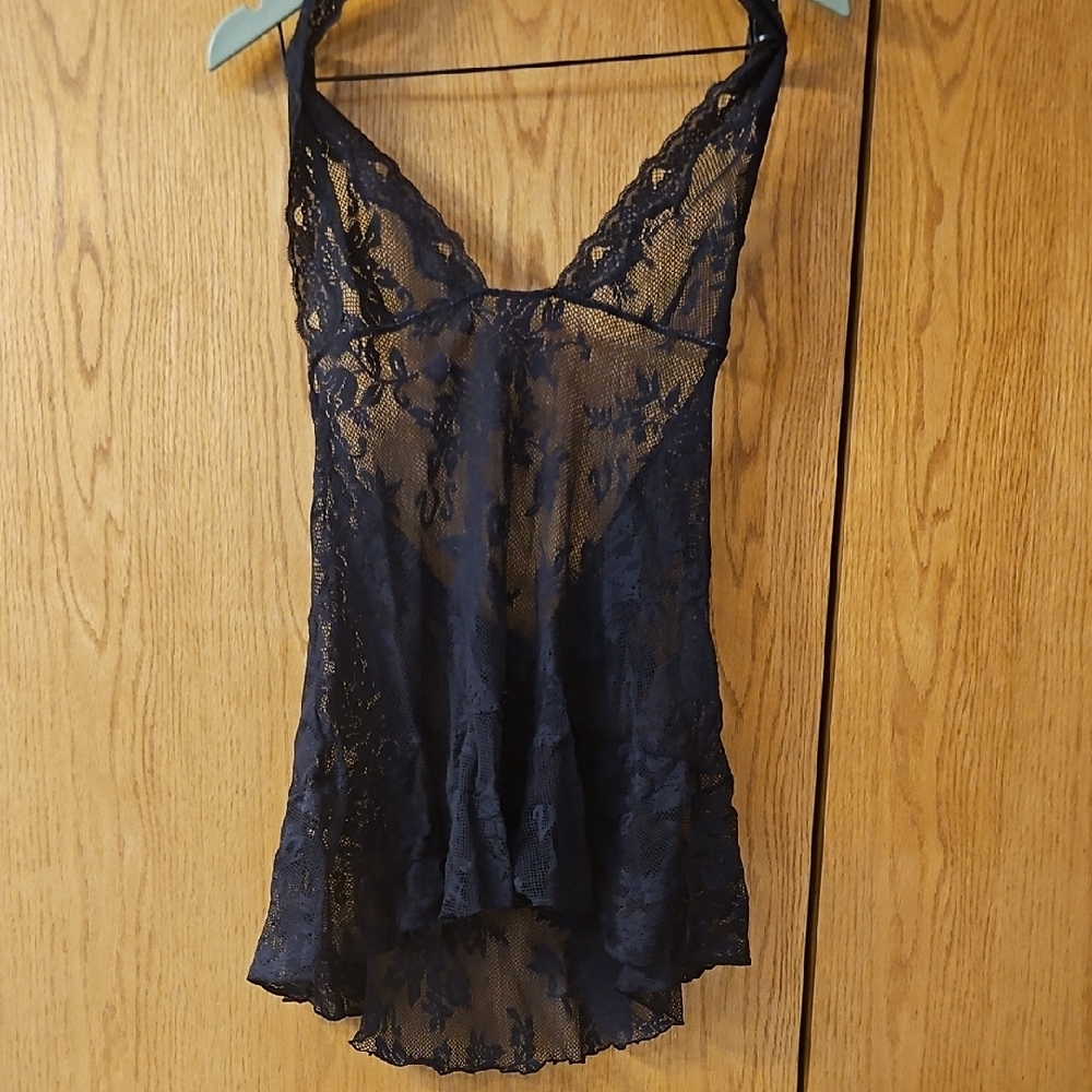 Victoria's Secret Black Lace Slip